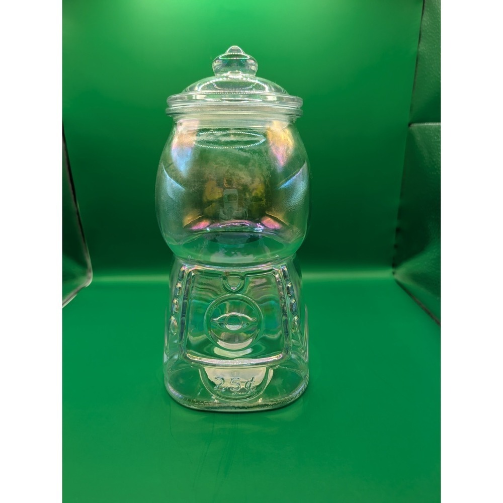 NEW Target Bullseye Playground Gumball Machine Clear Glass Candy Jar Canister